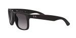 Ray-Ban Justin Rectangular Sunglasses in Black/Grey