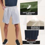 3 Pack Men's Quick-Dry Basketball Gym Shorts