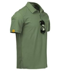 ZITY Men's Short Sleeve Tactical Polo Shirt - Green