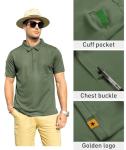 ZITY Men's Short Sleeve Tactical Polo Shirt - Green