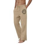 Men's Loose Fit Cotton Linen Summer Beach Pants
