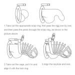 Generic Metal Penis Cock Cage Padlock -Stainless Steel Chastity Device Penis Cage for Men Fits Most of Size Adult Male Sex Toy for Men Sweaters(Silver) FBY7, Pink