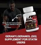 Clarusph Energy Supplement Geranylgeraniol GG 300mg, Trans-Geranylgeraniol Supplement with Vitamin E for CoQ10, Annatto-Derived GG - Energy Supplements for Men, 120 Softgels