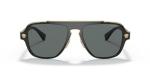 Versace Men's Black Sunglasses with Dark Grey Lenses