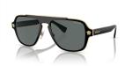 Versace Men's Black Sunglasses with Dark Grey Lenses