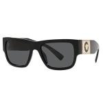Versace Men's Black Frame Sunglasses with Grey Lenses