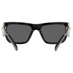 Versace Men's Black Frame Sunglasses with Grey Lenses