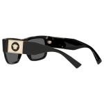 Versace Men's Black Frame Sunglasses with Grey Lenses