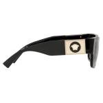 Versace Men's Black Frame Sunglasses with Grey Lenses