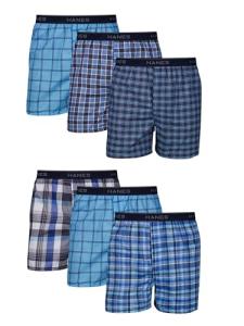 Hanes Men's Tagless Boxers 6-Pack - Assorted Large