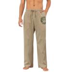 Men's Loose Fit Cotton Linen Summer Beach Pants