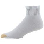 GOLDTOE Men's Cotton Ankle Athletic Socks - White