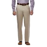Haggar Men's No Iron Expandable Waist Khaki Pants