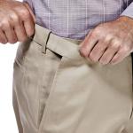 Haggar Men's No Iron Expandable Waist Khaki Pants