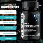 Climaxin Capsules, Advanced Maximum Strength Mens Vitamin Performance Pills Premium All-Natural Ingredients Support for Men Wellness, Health, Stamina, Confidence & Long Lasting Energy (60 Capsules)