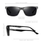DUCO Men's Lightweight Polarized Rectangle Sunglasses