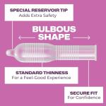 Trojan Her Pleasure Ecstasy Lubricated Condoms - 10 Pack