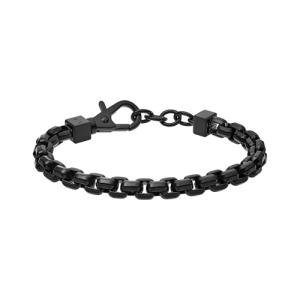 AX Armani Exchange Men's Black Steel Chain Bracelet