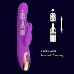 9 Inch Adult Tools for Women Today New Rabbit Ears Silicone 8 Powerful Modes Realistic Wand for Female and Men Waterproof Thrusting & Games for Men and Women Machine Purple