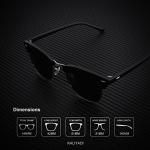 KALIYADI Polarized Sunglasses for Men and Women Semi-Rimless Frame Driving Sun glasses UV Blocking