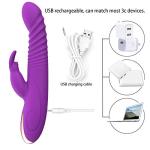 9 Inch Adult Tools for Women Today New Rabbit Ears Silicone 8 Powerful Modes Realistic Wand for Female and Men Waterproof Thrusting & Games for Men and Women Machine Purple