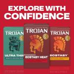 Trojan Double Ecstasy Lubricated Condoms - 10 Pack
