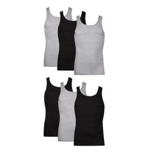 Hanes Men's Moisture-Wicking Cotton Tank 6-Pack