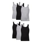 Hanes Men's Moisture-Wicking Cotton Tank 6-Pack