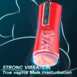 Automatic Stroking Machines Male Masterburbatar Hands Free Mastusbafor Viboators Toys Sucking Massager Machine Devices Suction Adult Toy Auto Bj Pocket Puzzy Man Masturebstor Underwear 12PWO1 (red)