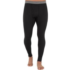 Fruit of The Loom Men's Recycled Waffle Thermal Underwear Bottom, Black, Large