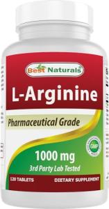 (New Improved Formula) Best Naturals L-Arginine 1000 mg 120 Tablets - Pharmaceutical Grade L Arginine Supplement Promotes Nitric Oxide Synthesis