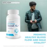 Blood Flow Primo Boost XL Plus - Our Best Blood Circulation Support - Enhance Blood Flow Supplement For Men - Male Blood Flow Support - Nitric Oxide Vasodilator Circulation And Vein Support Vitamins