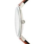 Fossil Men's Minimalist Quartz Silver and Leather Watch