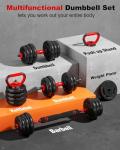 Adjustable 4-in-1 Dumbbell Weight Set for Home Gym