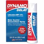 Dynamo Delay Spray for Men – 13% Lidocaine Numbing Spray to Help You Last Longer in Bed – 1 Pack Climax Control – FDA Compliant, 0.75 Fl Oz