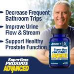 SUPER BETA PROSTATE Advanced – Reduce Bathroom Trips, Promote Sleep, Support Bladder Emptying. Prostate Supplement for Men with Beta Sitosterol, not Saw Palmetto (180 Caplets, 3-Pack)