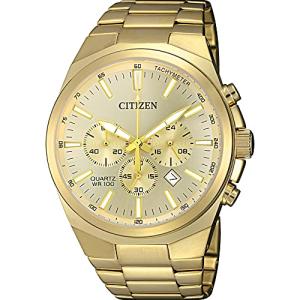 Citizen Quartz Mens Watch, Stainless Steel, Classic, Gold-Tone (Model: AN8172-53P)