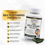 Qivaro International 60 Liquid filled Multivitamin capsules, Vitamin B-Complex, Vitamin D3, Zinc, CoQ10, Panax Ginseng, Multivitamin Minerals, Daily Mineral Support , 42-Fruit & Veggie Herbal Blend