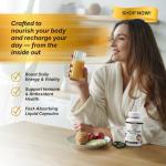 Qivaro International 60 Liquid filled Multivitamin capsules, Vitamin B-Complex, Vitamin D3, Zinc, CoQ10, Panax Ginseng, Multivitamin Minerals, Daily Mineral Support , 42-Fruit & Veggie Herbal Blend