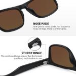 MEETSUN Polarized Sunglasses For Men Women UV Protection Square Frame Sport Fishing Driving Sunglasses (3 Pack) Black/Ice blue/Red