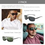 SUNGAIT Ultra Lightweight Rectangular Polarized Sunglasses Men UV400 Protection SGT458HH-QMLV-8