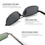 SUNGAIT Ultra Lightweight Rectangular Polarized Sunglasses Men UV400 Protection SGT458HH-QMLV-8