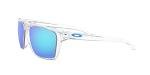 Oakley OO9448 Sylas Rectangular Sunglasses, Clear/Sapphire