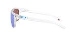 Oakley OO9448 Sylas Rectangular Sunglasses, Clear/Sapphire