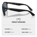 Ray-Ban RB4264CH CHROMANCE POLARIZED Square Shaped Sunglasses for Men & Women – Includes Official Rayban Eyewear Kit – Ideal Formal & Casual Wear Sunglasses – Blue Chromance Lens