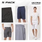Men's 5-Pack Performance Athletic Running Shorts