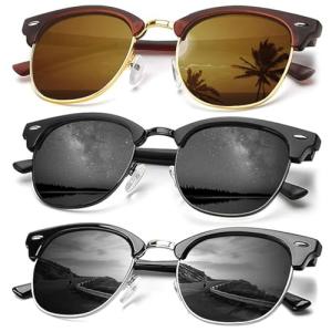 KALIYADI Unisex Polarized Retro Classic Trendy Stylish Sunglasses for Men Women Driving Sun glasses UV Blocking