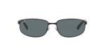 Ray-Ban Man Sunglasses Black Frame, Crystal Green Lenses, 61MM
