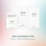LELO HEX Original Ultra Thin Condoms with Increased Strength, Male Condom, Lubricated Condoms for Men, 2.12-Inch/54 mm Diameter (12 Pack)