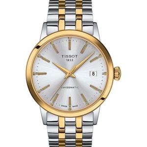 Tissot mens Classic Dream Stainless Steel Dress Watch gold T1294072203101